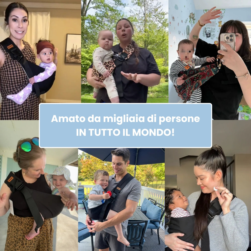 Zero Sforzo, Massimo Comfort: Il Marsupio Regolabile per Portare il Tuo Piccolo Senza Fatica.
